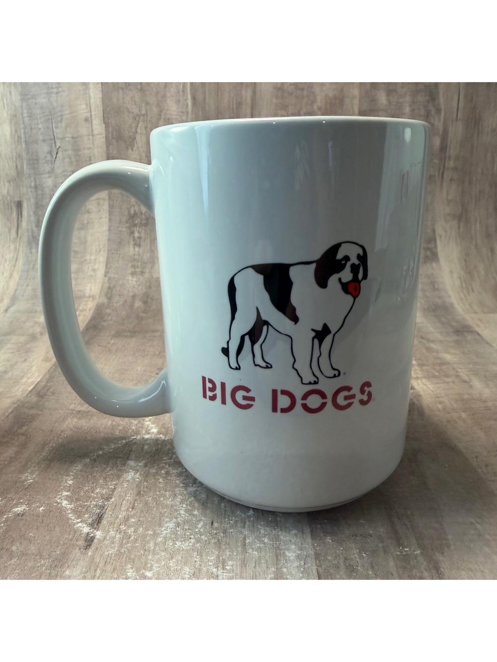 Vintage Big Dogs Coffee Cup 10 oz Mug White Big Dogs